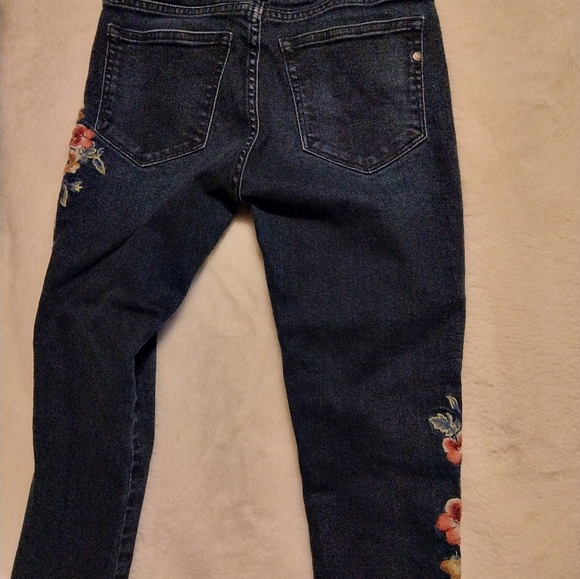 Miss Me Women's Embroidered Ankle Skinny Raw Hem Jeans Sz 26 Spring Fall Summer - Picture 3 of 12